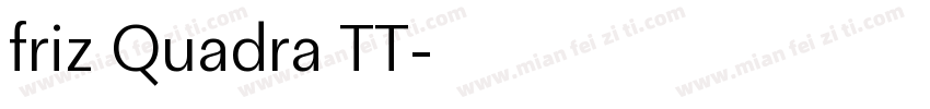 friz Quadra TT字体转换